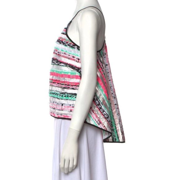 NEW Milly crop top halter top stripes multicolored size small - Picture 3 of 14